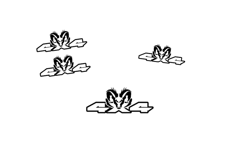 Dodge RAM Emblem & Badges set with Dodge RAM 4х4 logo Dodge emblems decoinfabric