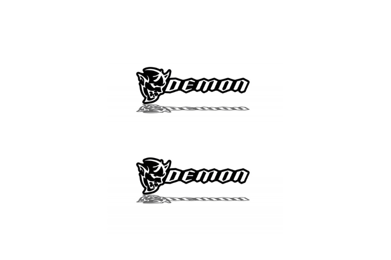Dodge Emblem & Badge Set - Grille and Tailgate Demon logo (Type 2) Dodge emblems decoinfabric WHITE