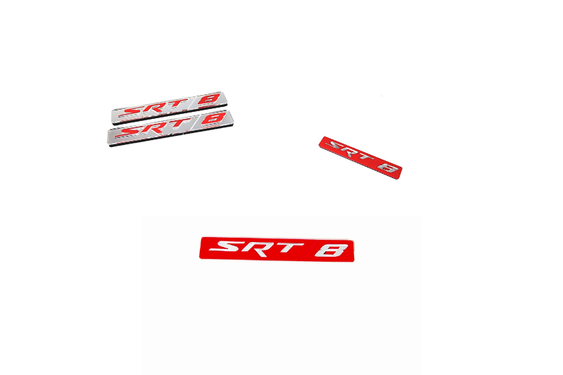 Chrysler Emblem & Badges set with SRT8 logo (Type 4) Chrysler emblems decoinfabric