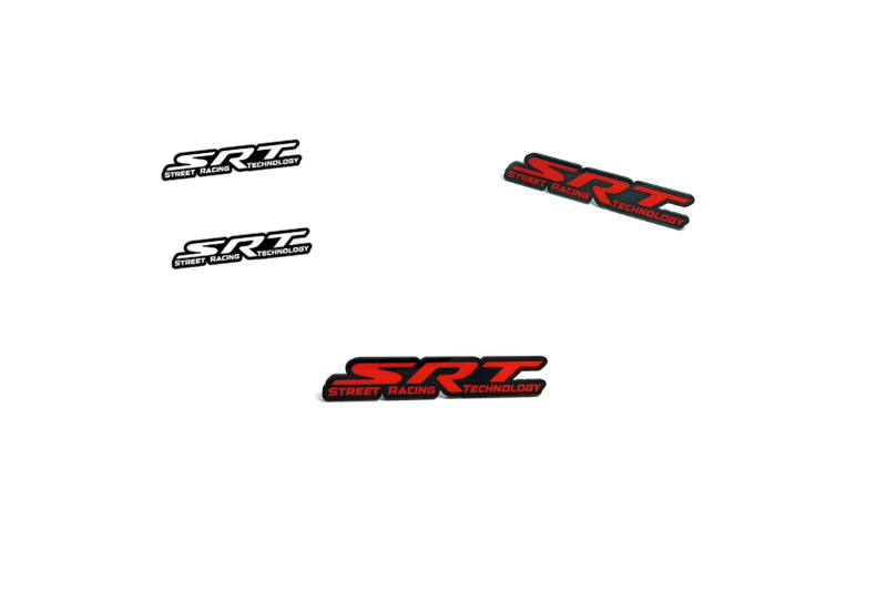 Dodge Emblem & Badges set with SRT logo (Type 3) Dodge emblems decoinfabric