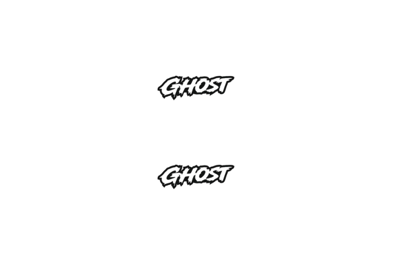 Dodge Emblem & Badge Set - Grille and Tailgate Ghost logo (Type 2) Dodge emblems decoinfabric WHITE