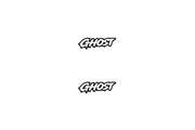 Dodge Emblem & Badge Set - Grille and Tailgate Ghost logo (Type 2) Dodge emblems decoinfabric WHITE
