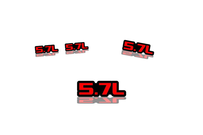 Chrysler Emblem & Badges set with 5.7L logo Chrysler emblems decoinfabric