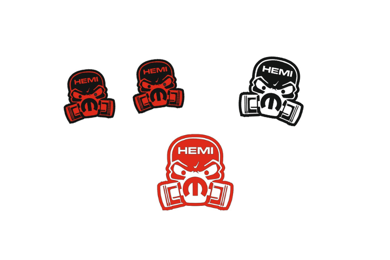 Dodge Emblem & Badges set with Mopar Hemi Piston Gas logo