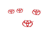 Toyota Emblem & Badges set with Evil TRD logo Toyota emblems decoinfabric