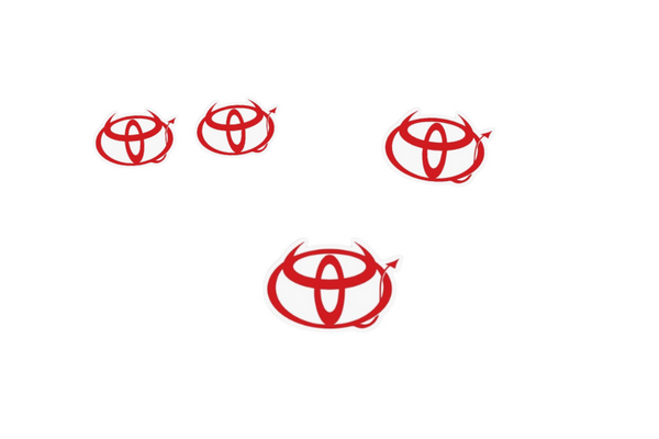 Toyota Emblem & Badges set with Evil TRD logo