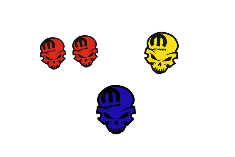 Dodge Emblem & Badges set with Mopar Skull logo (Type 9) Dodge emblems decoinfabric