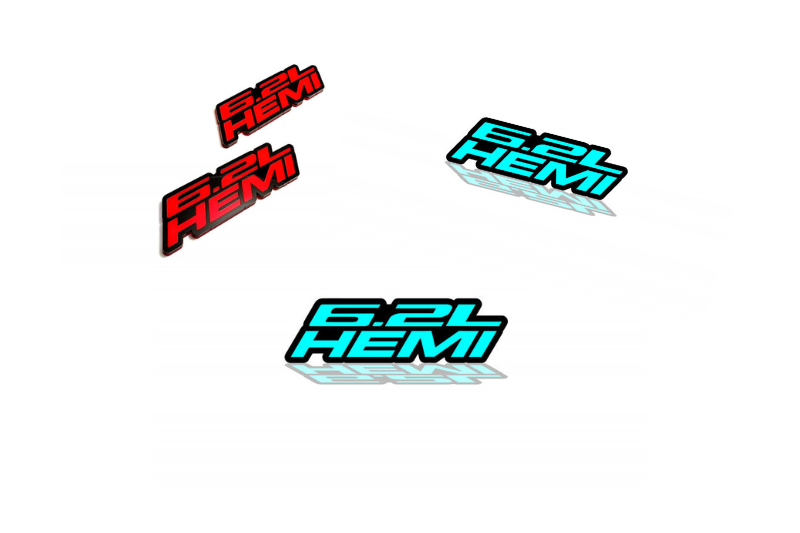 Chrysler Emblem & Badges set with 6.2L Hemi logo Chrysler emblems decoinfabric