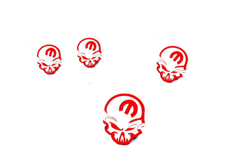 Chrysler Emblem & Badges set with Mopar Skull logo (Type 2) Chrysler emblems decoinfabric