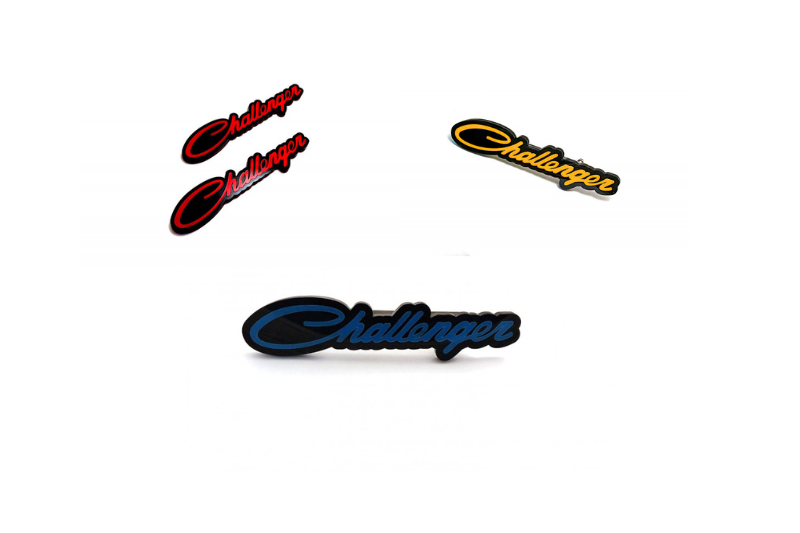 Dodge Emblem & Badges set with Dodge Challenger logo (Type 2) Dodge emblems decoinfabric