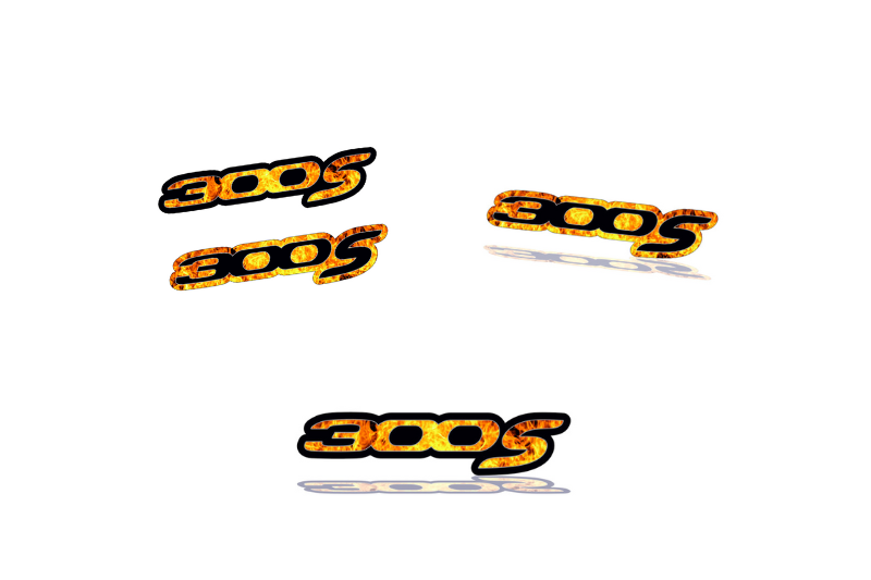 Chrysler Emblem & Badges set with 300S Fire logo