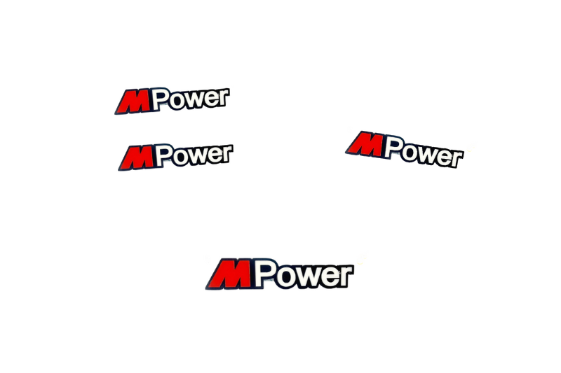 BMW Emblem & Badges set with M Power logo (Type 2) BMW emblems decoinfabric