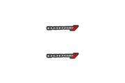 Dodge Emblem & Badge Set - Grille and Tailgate Dodge logo Dodge emblems decoinfabric WHITE