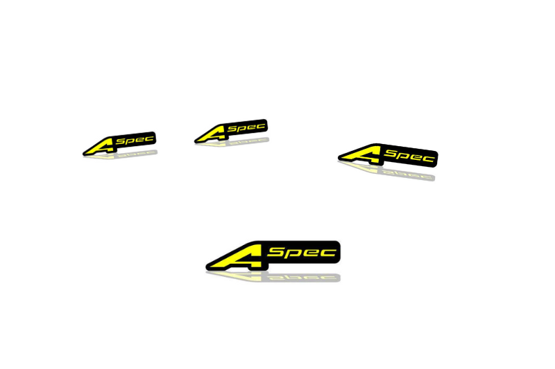 Acura Emblem & Badges set with A-Spec logo Acura emblems decoinfabric