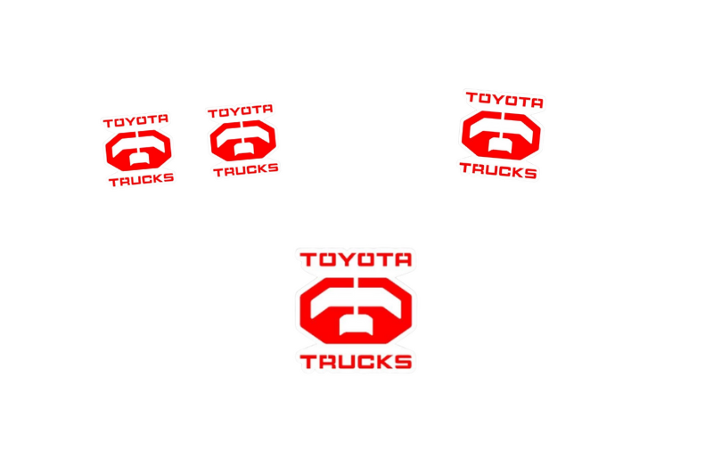 Toyota Emblem & Badges set with Toyota Trucks logo Toyota emblems decoinfabric