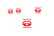 Toyota Emblem & Badges set with Toyota Trucks logo Toyota emblems decoinfabric
