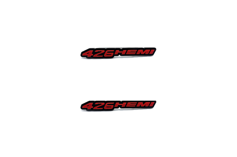 Dodge Emblem & Badge Set - Grille and Tailgate 426HEMI logo Dodge emblems decoinfabric RED