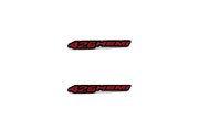 Dodge Emblem & Badge Set - Grille and Tailgate 426HEMI logo Dodge emblems decoinfabric RED