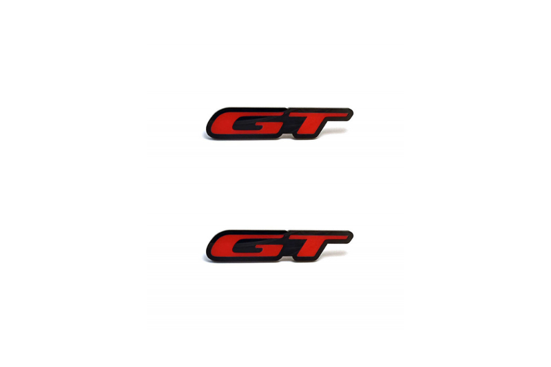 Dodge Emblem & Badge Set - Grille and Tailgate GT logo Dodge emblems decoinfabric RED