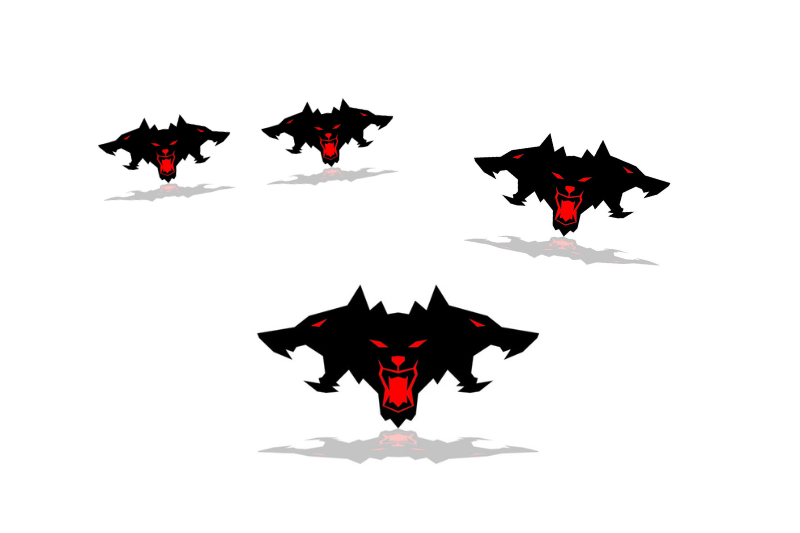 Tesla Cybertruck Emblem & Badges set with Cyberbeast logo (Big Size) Tesla emblems decoinfabric