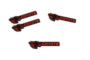 Ford Mustang Emblem & Badges set with Coyote logo (type 8) Ford emblems decoinfabric