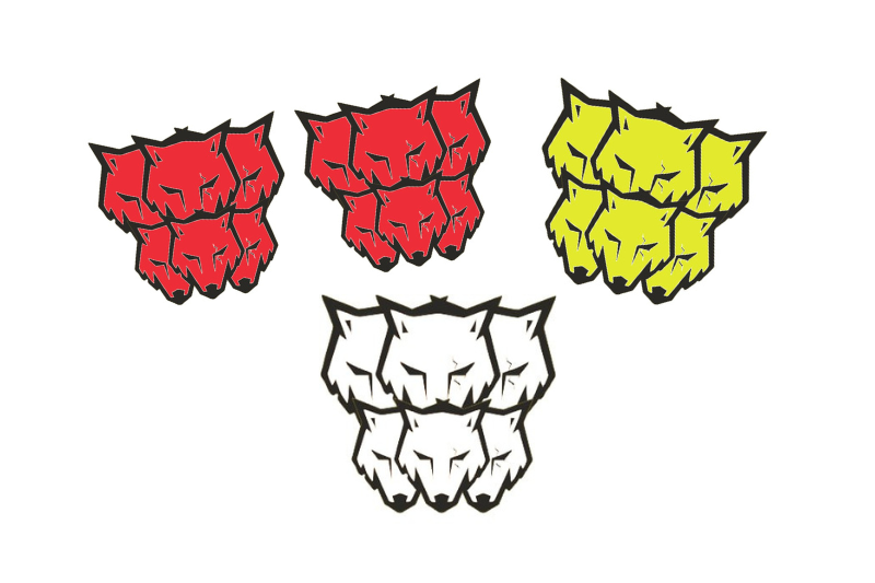Ford Mustang Emblem & Badges set with Coyote logo (type 14) Ford emblems decoinfabric