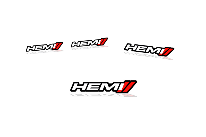 Dodge Emblem & Badges set with Hemi + Dodge logo Dodge emblems decoinfabric