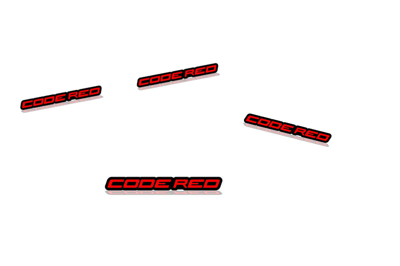 Ford Mustang Emblem & Badges set with Code Red logo Ford emblems decoinfabric