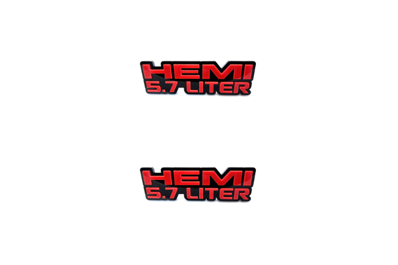 Dodge Emblem & Badge Set - Grille and Tailgate Hemi 5.7 Liter logo