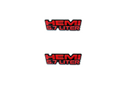 Dodge Emblem & Badge Set - Grille and Tailgate Hemi 5.7 Liter logo Dodge emblems decoinfabric RED