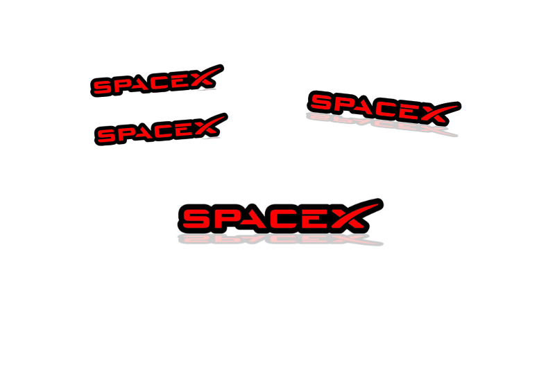 Tesla Emblem & Badges set with SpaceX logo Tesla emblems decoinfabric