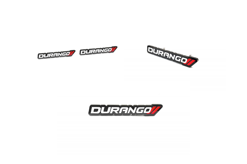 Dodge Emblem & Badges set with Durango logo (Type 2) Dodge emblems decoinfabric