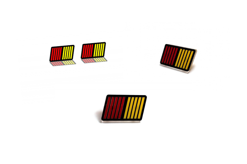 Mitsubishi Emblem & Badges set with Ralliart logo Mitsubishi emblems decoinfabric