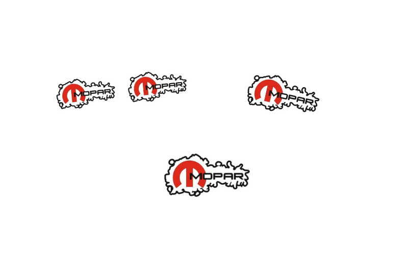 Chrysler Emblem & Badges set with Mopar logo (Type 14) Chrysler emblems decoinfabric