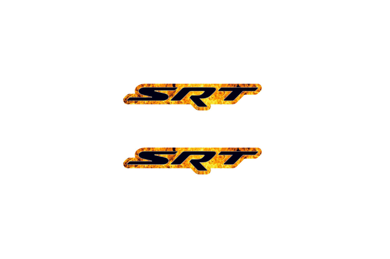 Dodge Emblem & Badge Set - Grille and Tailgate SRT Fire logo