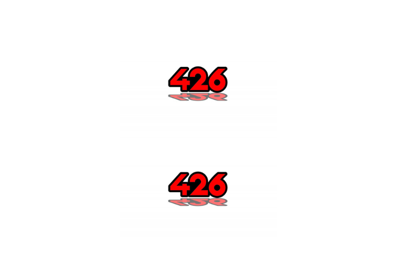 Dodge Emblem & Badge Set - Grille and Tailgate 426 logo Dodge emblems decoinfabric RED
