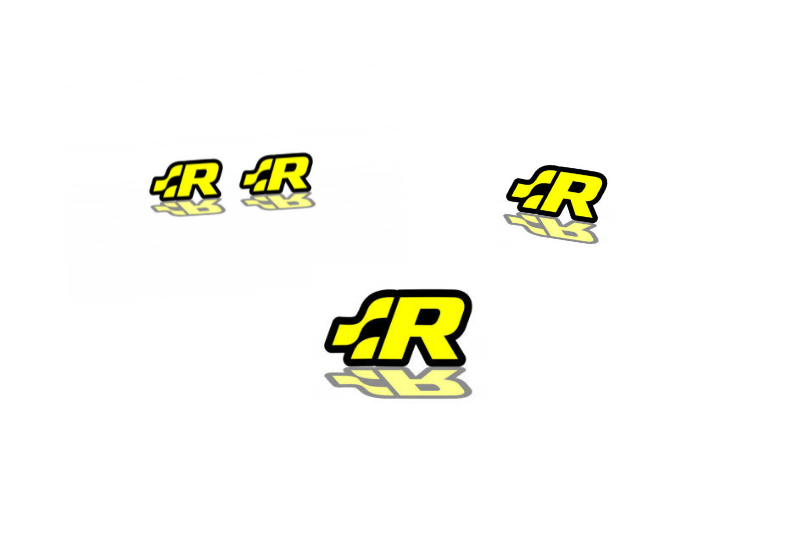 Volkswagen Emblem & Badges set with R-Line logo Volkswagen emblems decoinfabric