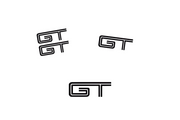 Ford Mustang Emblem & Badges set with GT logo (Type 2) Ford emblems decoinfabric