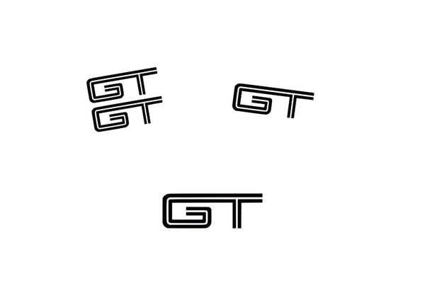 Ford Mustang Emblem & Badges set with GT logo (Type 2)