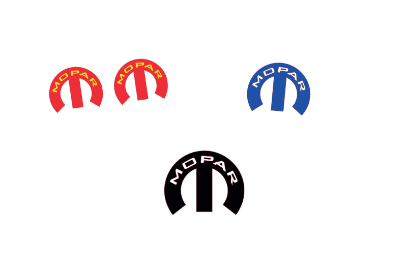 Dodge Emblem & Badges set with Mopar logo (Type 21) Dodge emblems decoinfabric
