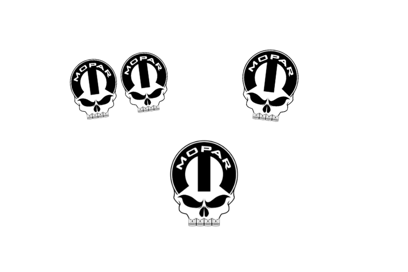 Jeep Emblem & Badges set with Mopar Skull logo (Type 8)