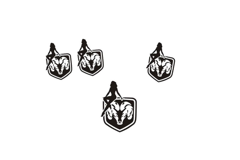 Dodge RAM Emblem & Badges set with Dodge RAM Girl logo