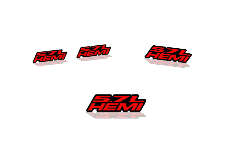 Dodge Emblem & Badges set with 5.7L Hemi logo Dodge emblems decoinfabric