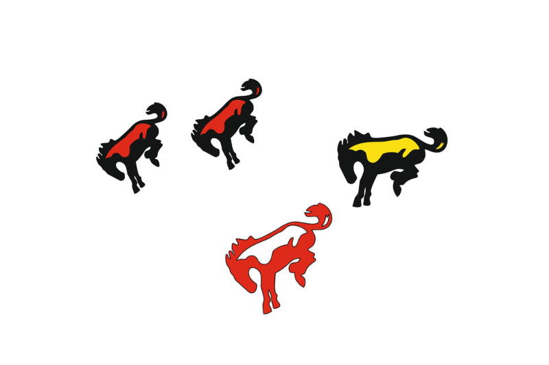Ford Bronco Emblem & Badges set with Bronco logo (Type 3) Ford emblems decoinfabric