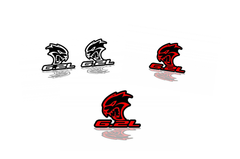 Chrysler Emblem & Badges set with Hellcat 6.2L logo Chrysler emblems decoinfabric