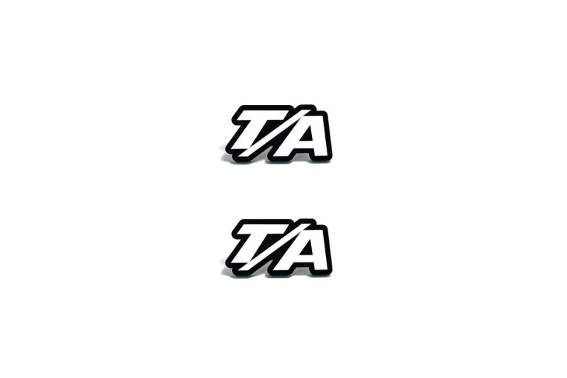 Dodge Emblem & Badge Set - Grille and Tailgate T/A logo Dodge emblems decoinfabric WHITE