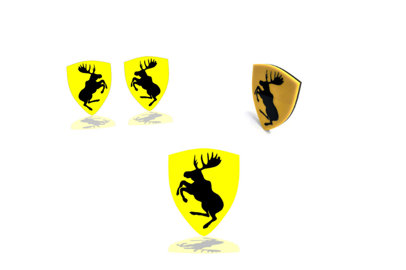 Volvo Emblem & Badges set with Volvo Elk logo Volvo emblems decoinfabric