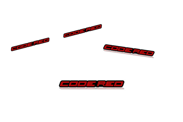 Ford Mustang Emblem & Badges set with Code Red logo (Type 2)