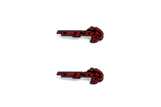 Dodge Emblem & Badge Set - Grille and Tailgate TRX + Hellcat logo Dodge emblems decoinfabric RED