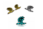 Load image into Gallery viewer, Jeep Emblem &amp; Badges set with Hellcat + SRT logo